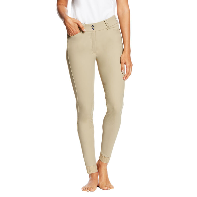 Pantalones Ariat Tri Factor Eq Grip Knee Patch Breech Kaki Mujer - Chile 469-KUCLME